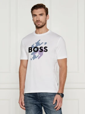 BOSS BLACK T-shirt | Regular Fit biały
