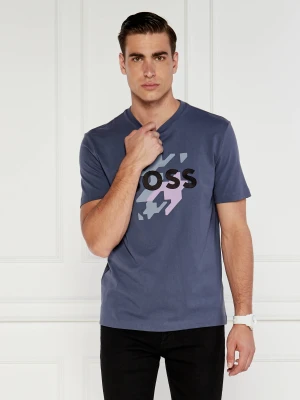 BOSS BLACK T-shirt | Regular Fit granatowy
