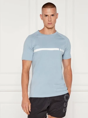 BOSS BLACK T-shirt RN | Slim Fit błękitny