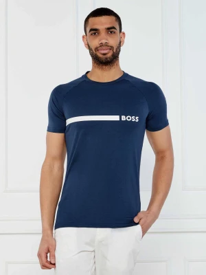 BOSS BLACK T-shirt RN | Slim Fit grafitowy