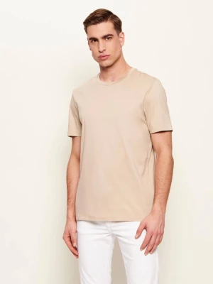 BOSS BLACK T-shirt Tessler | Slim Fit | mercerised beżowy