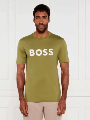 BOSS BLACK T-shirt Tiburt 354 | Regular Fit zielony