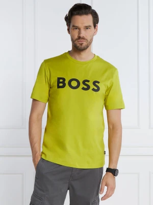 BOSS BLACK T-shirt Tiburt 354 | Regular Fit limonkowy