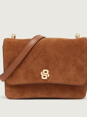 BOSS BLACK Torebka na ramię BEYOND | zamsz