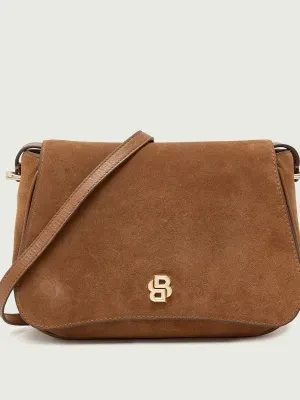 BOSS BLACK Torebka na ramię BEYOND | zamsz