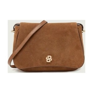 BOSS BLACK Torebka na ramię BEYOND | zamsz