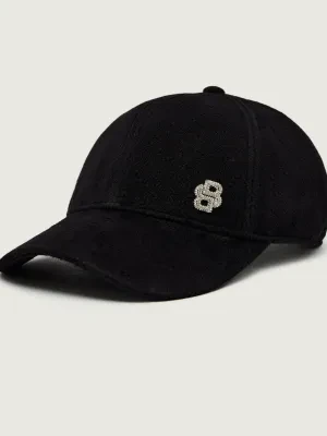 BOSS BLACK Wełniana bejsbolówka Ari-WO-B-Icon-ST | z dodatkiem jedwabiu