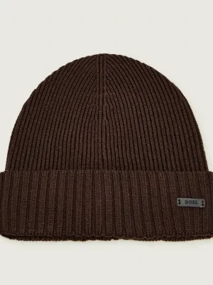 BOSS BLACK Wełniana czapka Fati