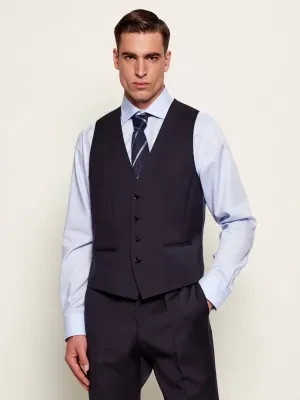 BOSS BLACK Wełniana kamizelka H-HUGE | Slim Fit