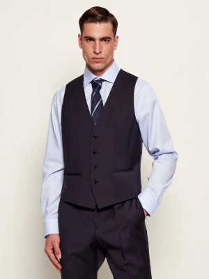 BOSS BLACK Wełniana kamizelka H-HUGE | Slim Fit