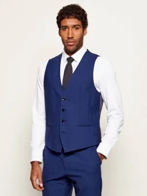 BOSS BLACK Wełniana kamizelka | Slim Fit