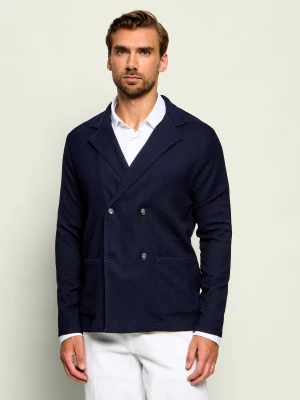 BOSS BLACK Wełniana marynarka C-Carper-DB-CD-264F | Relaxed fit granatowy