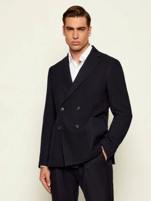 BOSS BLACK Wełniana marynarka C-Hanry-DB-254 | Slim Fit granatowy