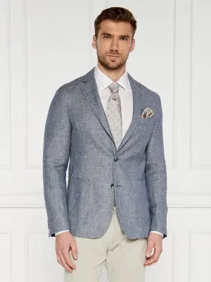 BOSS BLACK Wełniana marynarka C-Hanry | Slim Fit | z dodatkiem lnu