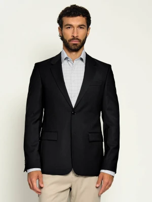 BOSS BLACK Wełniana marynarka H-Houston-264 | Regular Fit granatowy