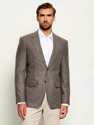 BOSS BLACK Wełniana marynarka H-Huge-MM-264 | Slim Fit beżowy