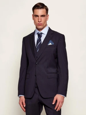 BOSS BLACK Wełniana marynarka H-Huge-S-MM-251 | Slim Fit granatowy