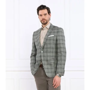 BOSS BLACK Wełniana marynarka H-Hutson-231 | Slim Fit | z dodatkiem lnu