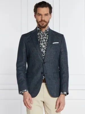BOSS BLACK Wełniana marynarka H-Hutson-233 | Regular Fit | z dodatkiem lnu