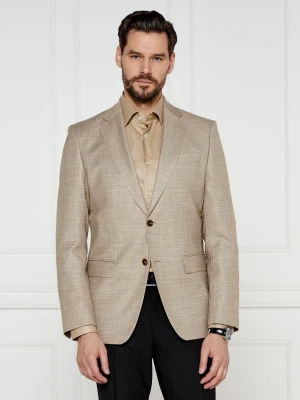 BOSS BLACK Wełniana marynarka H-Hutson-251 | Slim Fit | z dodatkiem lnu beżowy