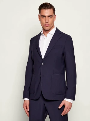 BOSS BLACK Wełniana marynarka P-Hanry-WG-253 | Slim Fit granatowy
