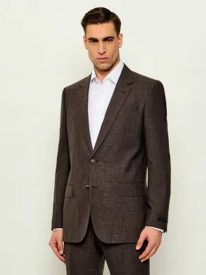 BOSS BLACK Wełniana marynarka SB-SuitJacket-262_DB| BOSS X BECKHAM | Slim Fit | z dodatkiem jedwabiu
