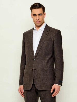 BOSS BLACK Wełniana marynarka SB-SuitJacket-262_DB| BOSS X BECKHAM | Slim Fit | z dodatkiem jedwabiu
