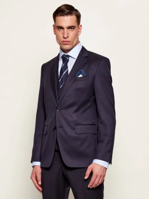 BOSS BLACK Wełniana marynarka | Slim Fit granatowy
