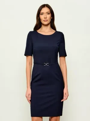 BOSS BLACK Wełniana sukienka Daleah