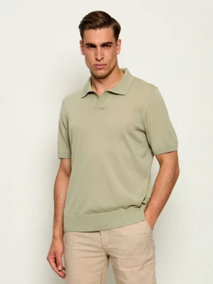 BOSS BLACK Wełniane polo H-Lantoni | Regular Fit zielony