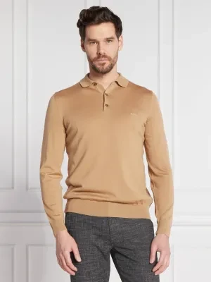 BOSS BLACK Wełniane polo | Regular Fit