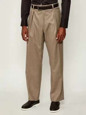 BOSS BLACK Wełniane spodnie BECKHAM x BOSS | Relaxed fit