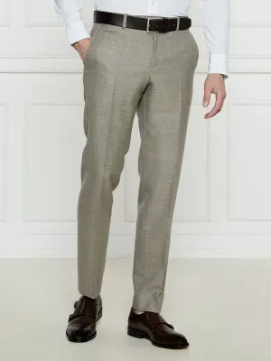 BOSS BLACK Wełniane spodnie C-Genius-243 | Slim Fit