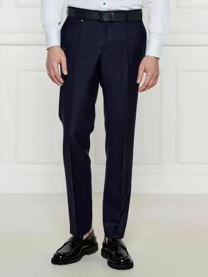 BOSS BLACK Wełniane spodnie C-Genius-243 | Slim Fit
