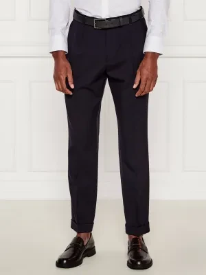 BOSS BLACK Wełniane spodnie C-Perin-DPL-TU-253 | Slim Fit