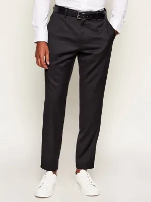 BOSS BLACK Wełniane spodnie H-Genius-DS-B1 | Slim Fit