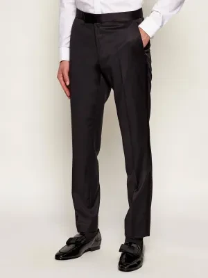 BOSS BLACK Wełniane spodnie H-GENIUS-TUX-B1 | Slim Fit | z dodatkiem jedwabiu