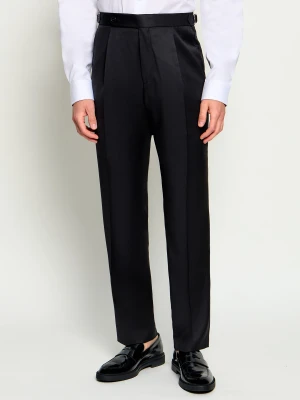 BOSS BLACK Wełniane spodnie H-Perino-B1-263 | Slim Fit