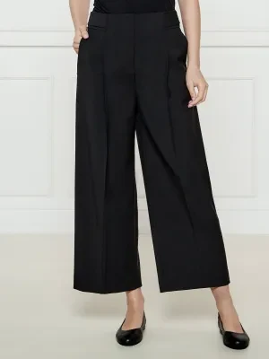BOSS BLACK Wełniane spodnie Tamania | Regular Fit | high waist