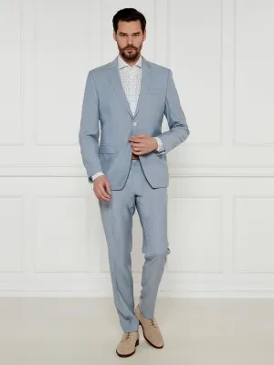 BOSS BLACK Wełniany garnitur H-Huge-2Pcs-224 | Slim Fit