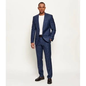 BOSS BLACK Wełniany garnitur H-Huge-2Pcs-B1-253 | Slim Fit | z dodatkiem jedwabiu