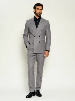 BOSS BLACK Wełniany garnitur H-Huge-2Pcs-DB-264 | Slim Fit szary