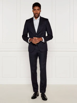 BOSS BLACK Wełniany garnitur H-Huge-2Pcs-Peak-253 | Slim Fit
