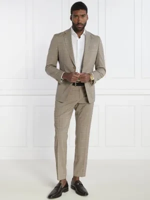 BOSS BLACK Wełniany garnitur P-Huge-2Pcs-241 | Slim Fit