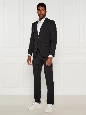 BOSS BLACK Wełniany garnitur P-Huge-2Pcs-252 | Slim Fit