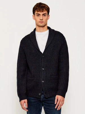 BOSS BLACK Wełniany kardigan Horace | BOSS X DAWID BECKHAM | Loose fit | z dodatkiem kaszmiru
