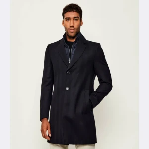 BOSS BLACK Wełniany płaszcz 2w1 H-Hyde-Bib-254