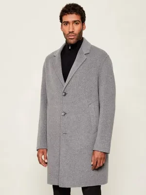 BOSS BLACK Wełniany płaszcz C-Cale-DF-254F