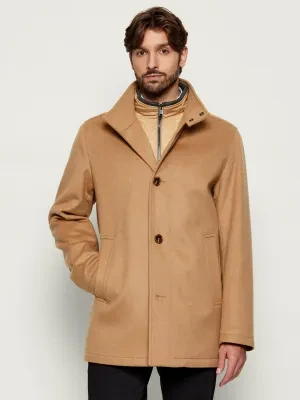 BOSS BLACK Wełniany płaszcz H-Coxtan-234 | z dodatkiem kaszmiru