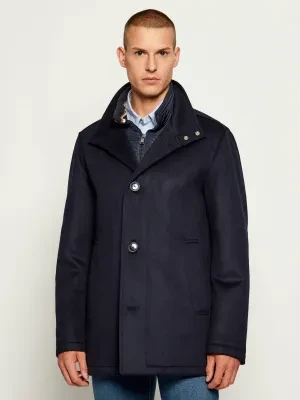 BOSS BLACK Wełniany płaszcz H-Coxtan-234 | z dodatkiem kaszmiru